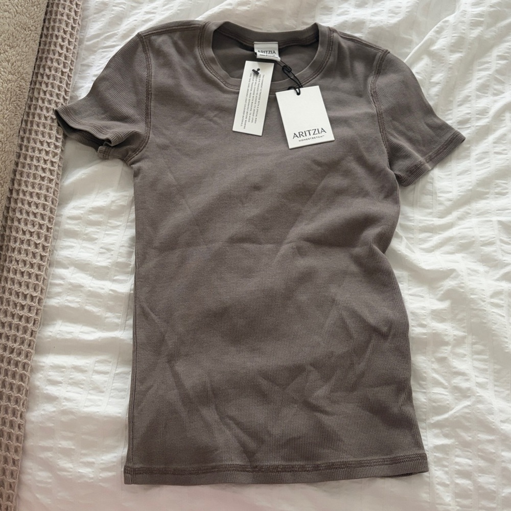Aritzia homestretch crew in faded turner taupe XXS NWT